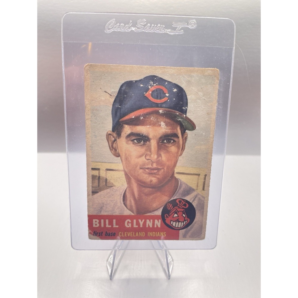1953 Topps Baseball Card #171 Bill Glynn, Cleveland Indians, VG.